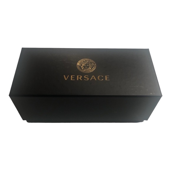 Versace Medusa Focus Gold and Dark Grey Rectangular Sunglasses VE2242 ~ NIB! - Picture 2 of 8